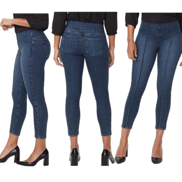 NYDJ‎ Pull-On Jeans Stretch Lift Tuck Ankle Skinny Blue Denim Pants / Jean Sz 6 - Picture 4 of 16